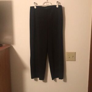Loft medium petite black wide leg cropped pant
